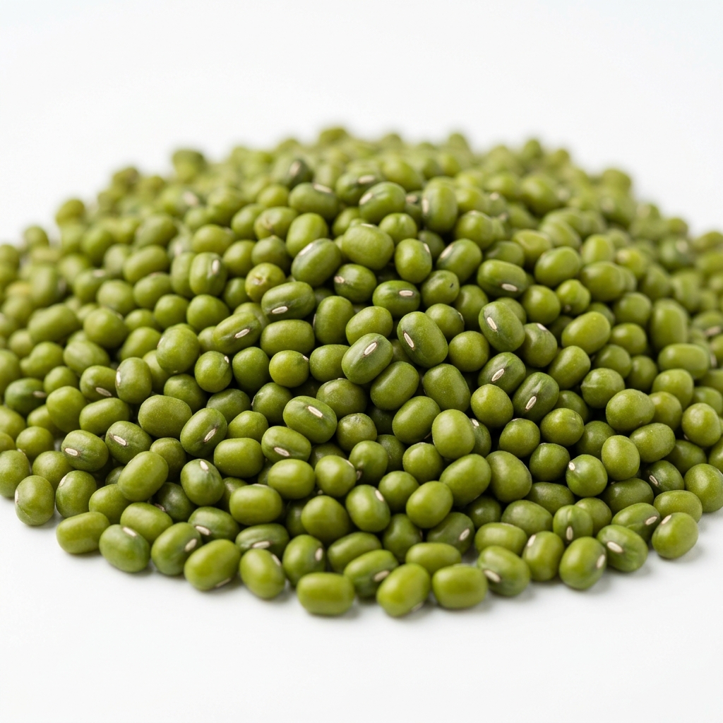 Raw mung beans demonstrating nutritional value